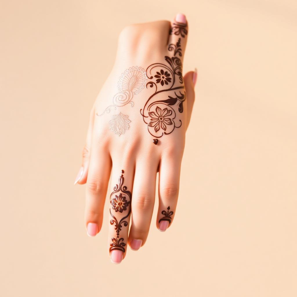 Delicate henna design